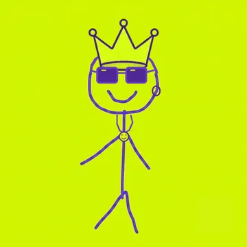 Ben #0015: Little Crown, Retro Shades, Smiley Pendant, Single Hoop