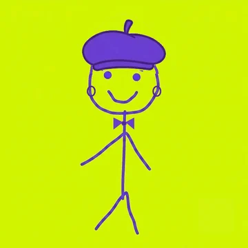 Ben #0018: Artist Beret, No Glasses, Bow Tie, Double Hoops