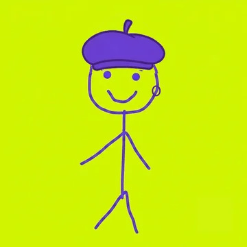 Ben #0023: Artist Beret, No Glasses, No Necklace, Single Hoop